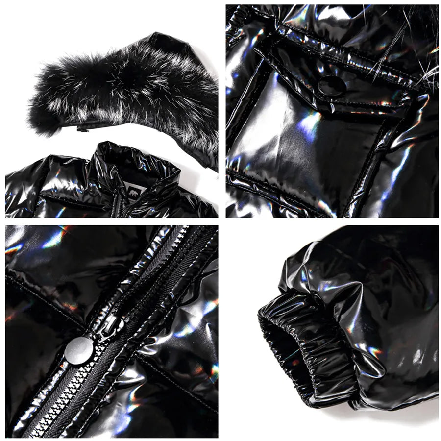 Black Down Winter Parka Jacket for Boys and Girls