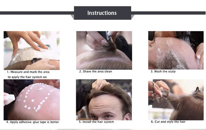 Thin Skin 0.03mm Natural Hair Toupee for Men