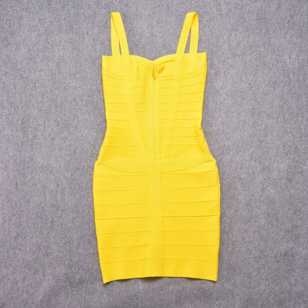BEAUKEY Blue Mini Bandage Dress for Women XL