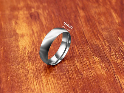 Black Classic Titanium Steel Ring for Men