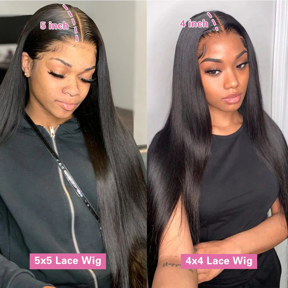 Hd Lace Frontal Wig 30 Inch Bone Straight Human Hair