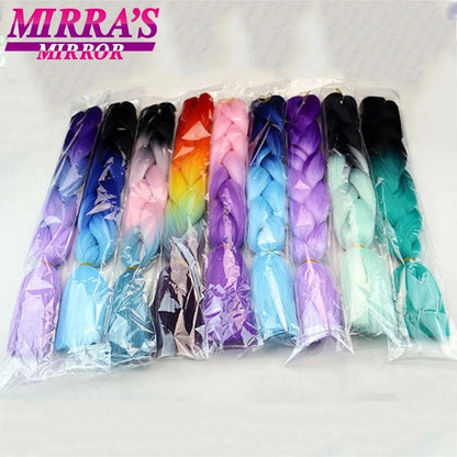 24 Inch Jumbo Braiding Hair Extensions Synthetic Ombre