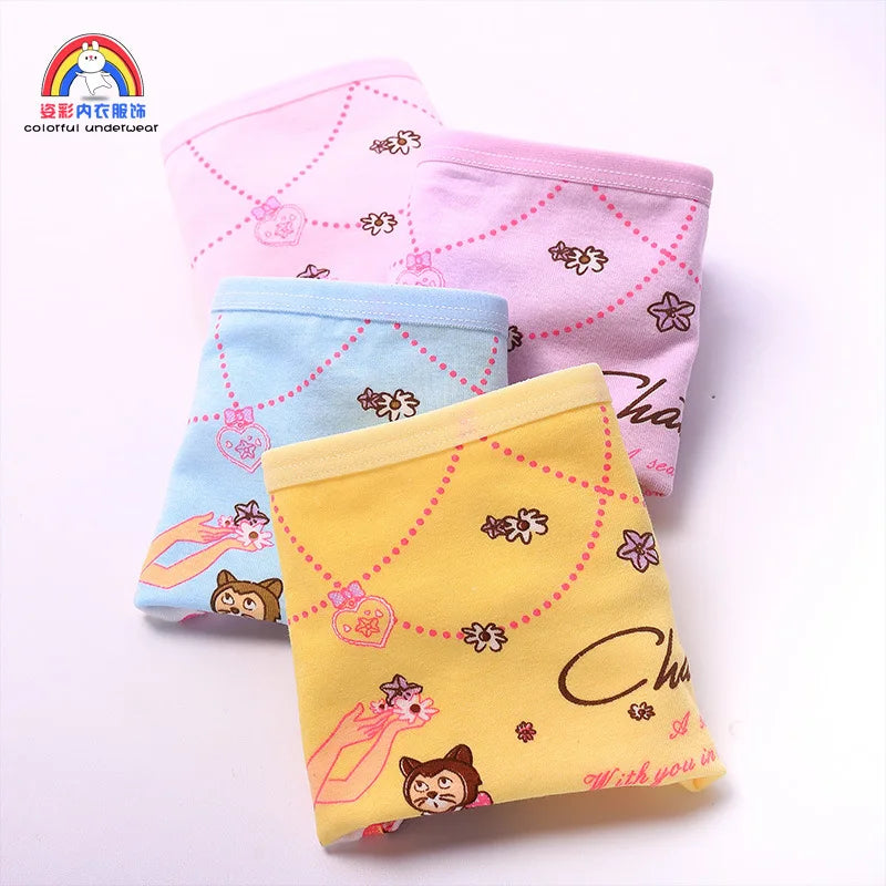 Girls Cartoon Cotton Underwear Briefs Size 2T-10T