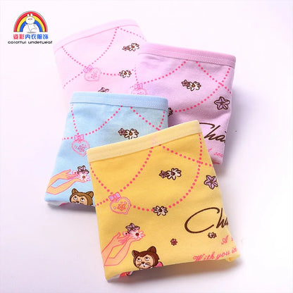 Girls Cartoon Cotton Underwear Briefs Size 2T-10T