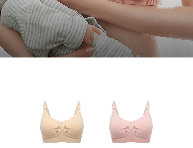 Plus Size Nursing Bra Seamless Breathable Nylon