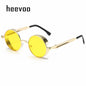 Metal Punk Round Sunglasses for Men and Women
