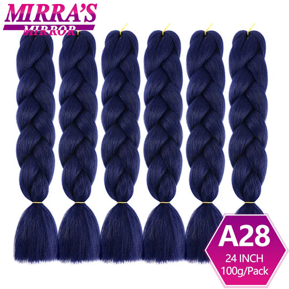 24 Inch Jumbo Braiding Hair Extensions Synthetic Ombre