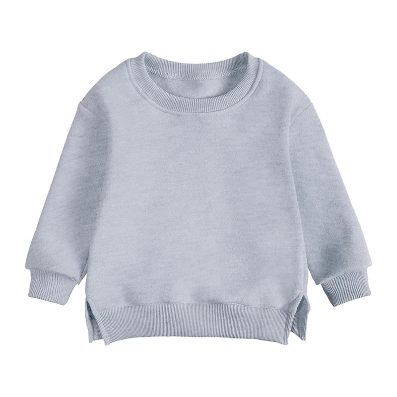 Kids Hooded Sweatshirt Cotton Solid Top for Girls