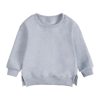 Kids Hooded Sweatshirt Cotton Solid Top for Girls