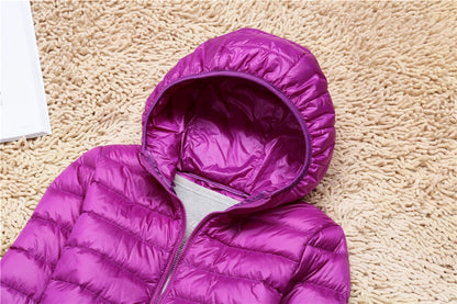 Women Hooded Puffer Jacket Plus Size Lightweight