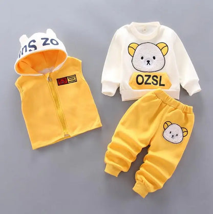 Children's Hooded Fleece Outfit Set for Toddlers