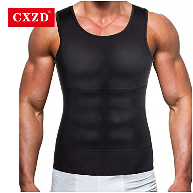 Men's Slimming Vest Body Shaper Corset in Nylon Elastane