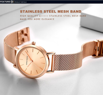 Hannah Martin Women 36mm Rose Gold Quartz Watch