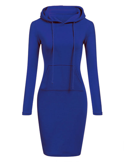 Hooded Sweatshirt Dress for Women in Polyester