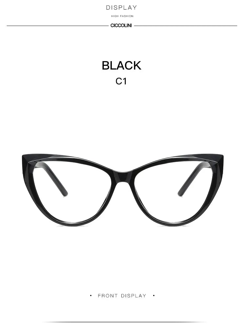 Cat Eye Plastic Glasses Frame for Women