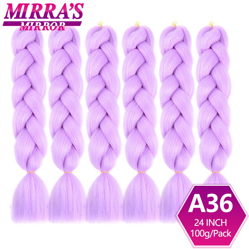 24 Inch Jumbo Braiding Hair Extensions Synthetic Ombre