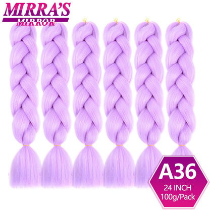 24 Inch Jumbo Braiding Hair Extensions Synthetic Ombre