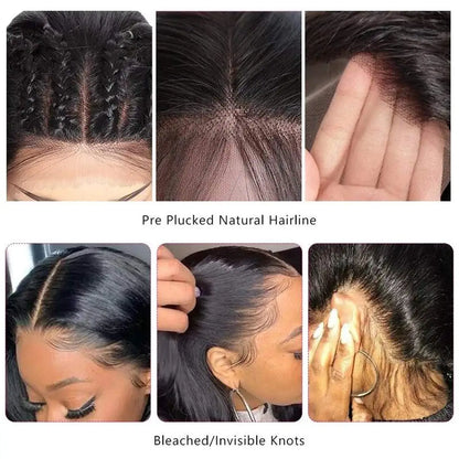 Hd Lace Frontal Wig 30 Inch Bone Straight Human Hair
