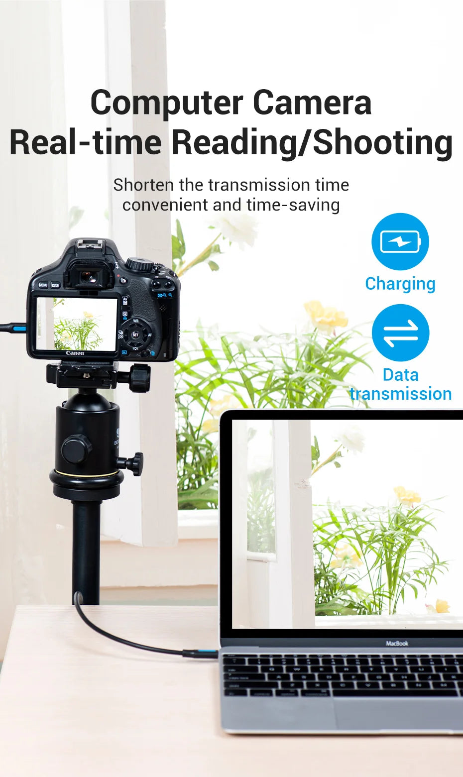 Vention USB C to Mini USB Cable for Digital Camera