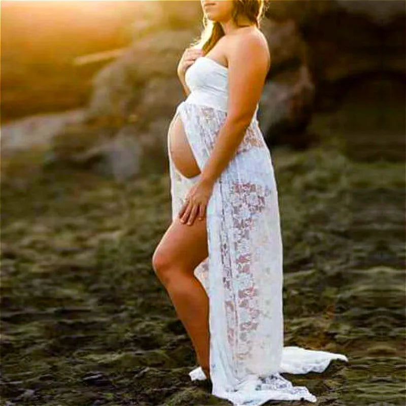 Lace Maxi Maternity Dress for Photography Summer