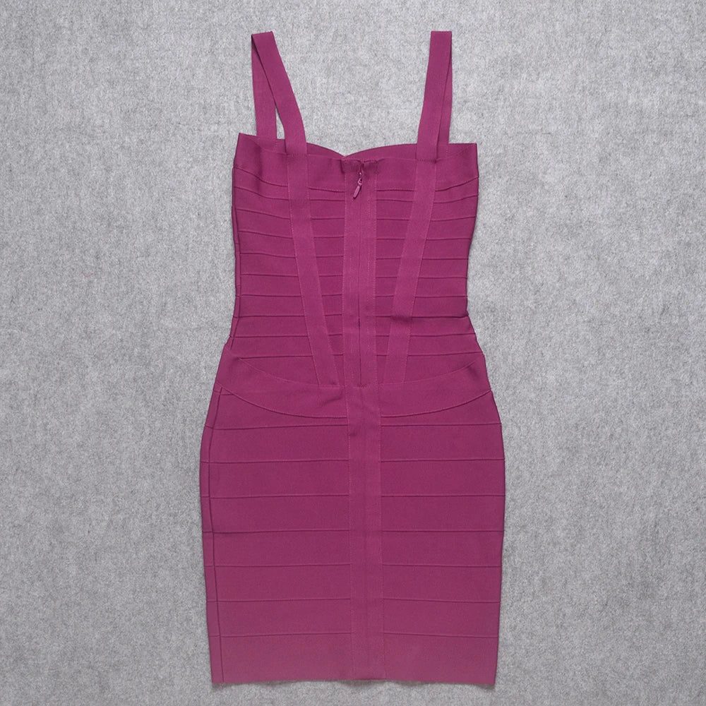 BEAUKEY Blue Mini Bandage Dress for Women XL
