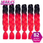 24 Inch Jumbo Braiding Hair Extensions Synthetic Ombre