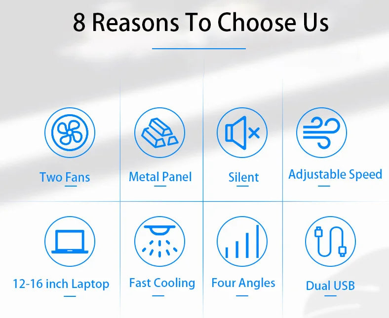 USB Laptop Cooling Pad – 12–16 Inch