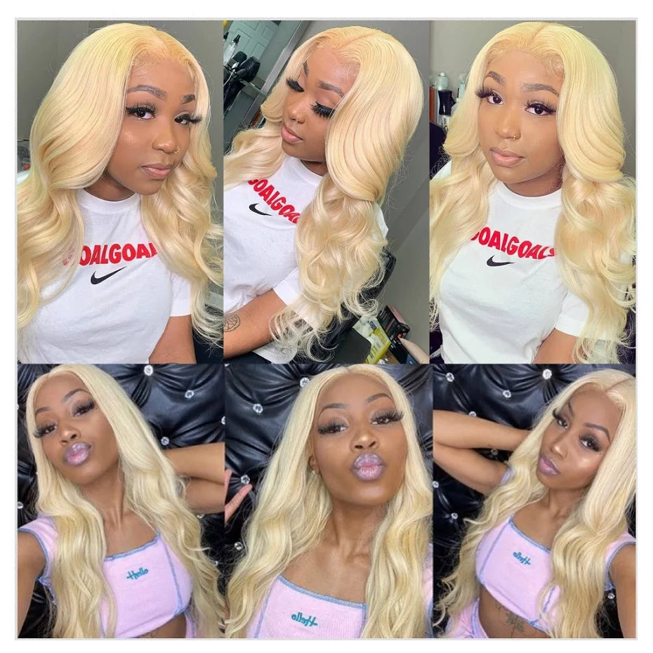 360 Lace Frontal Wig Honey Blonde Body Wave Human Hair