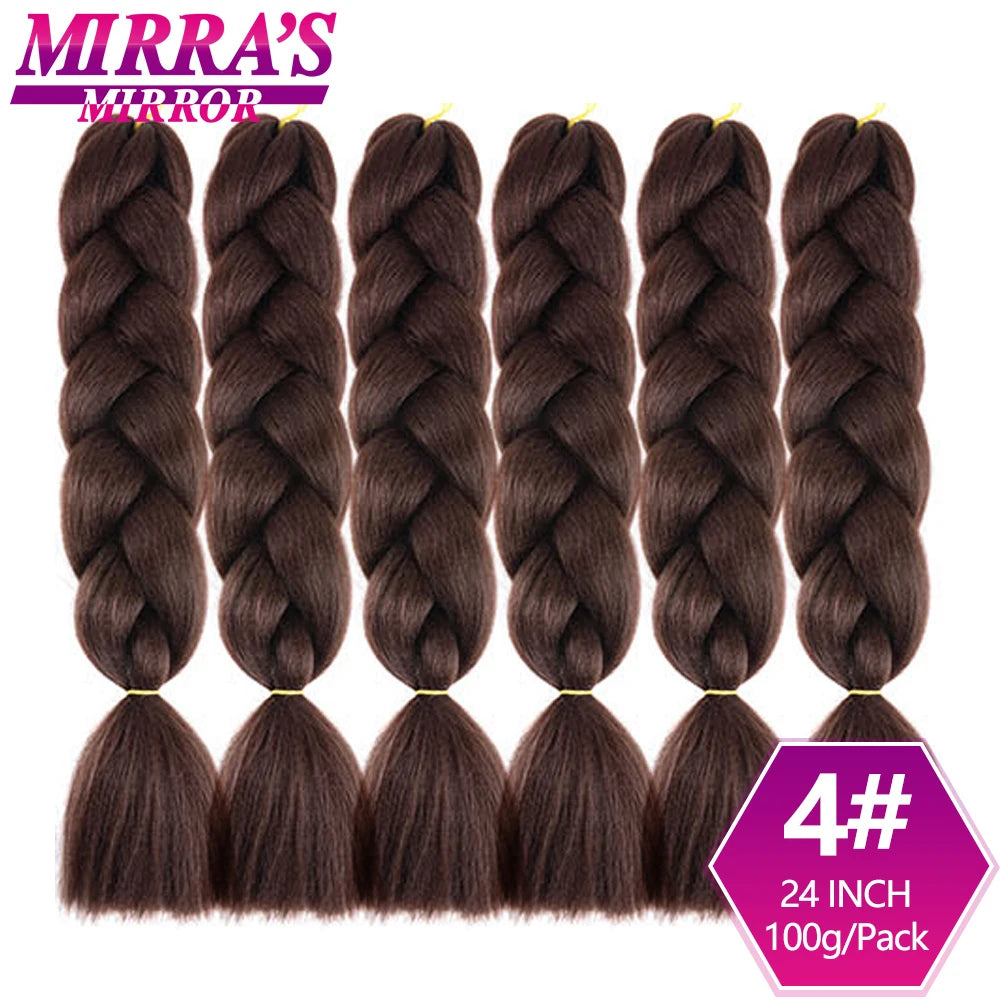 24 Inch Jumbo Braiding Hair Extensions Synthetic Ombre