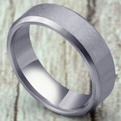 Black Classic Titanium Steel Ring for Men