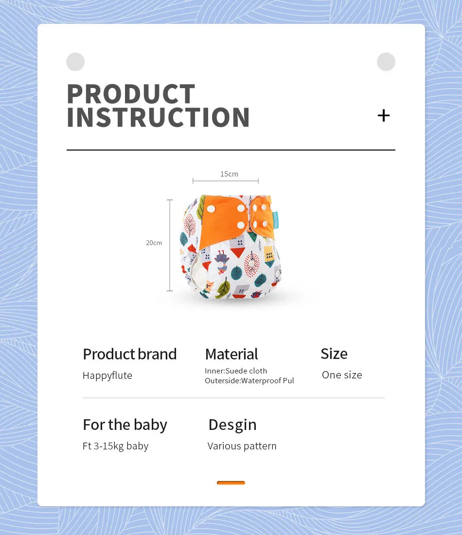 Happyflute Eco-Friendly Cloth Diaper Set for Babies