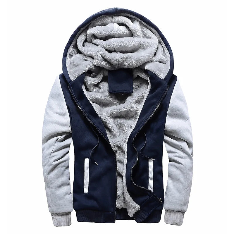 Men's Camouflage Winter Jacket Fleece Long Sleeve Coat