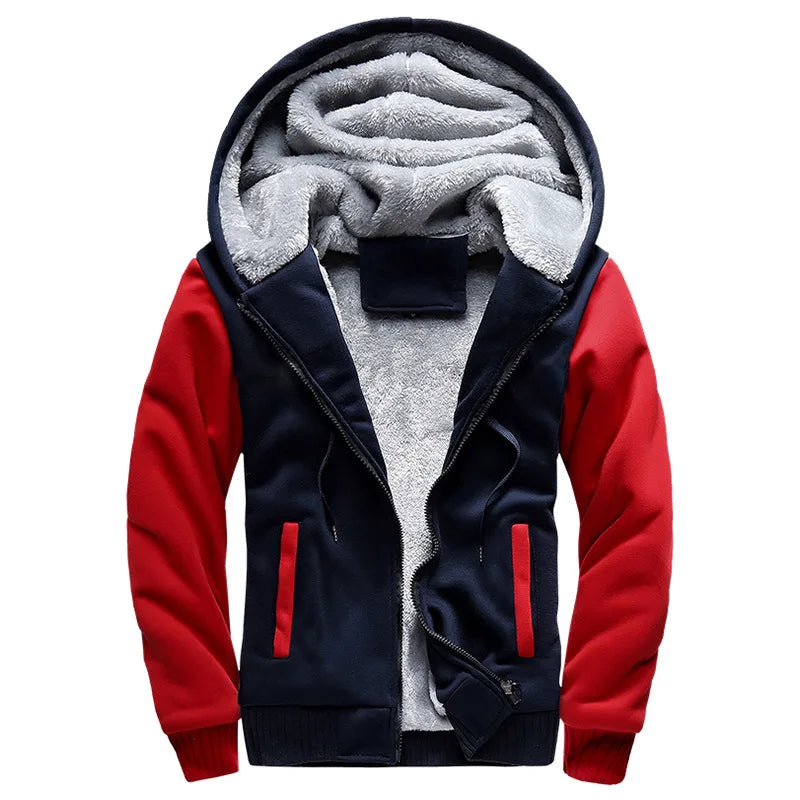 Men's Camouflage Winter Jacket Fleece Long Sleeve Coat