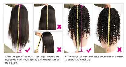 KissHair 2x6 Lace Closure Wig Remy Brazilian Hair