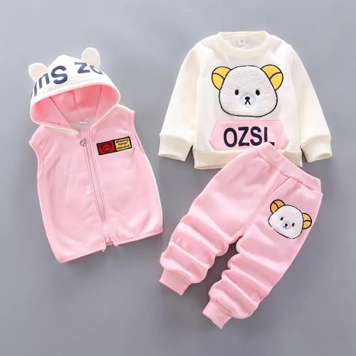 Children's Hooded Fleece Outfit Set for Toddlers