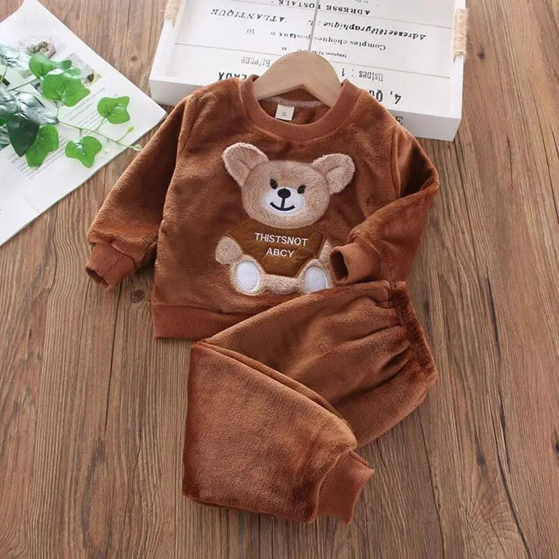 Children's Hooded Fleece Outfit Set for Toddlers