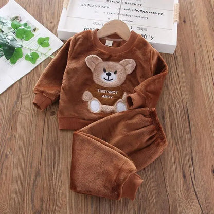Children's Hooded Fleece Outfit Set for Toddlers