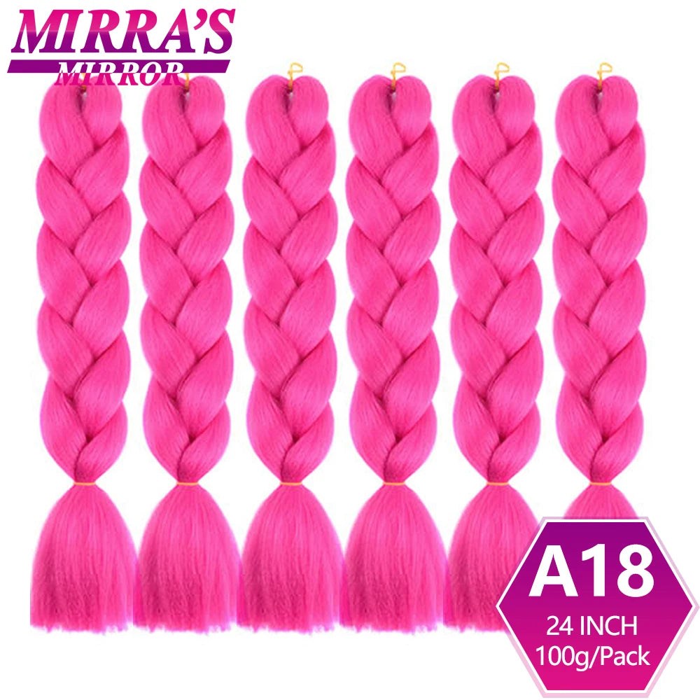 24 Inch Jumbo Braiding Hair Extensions Synthetic Ombre