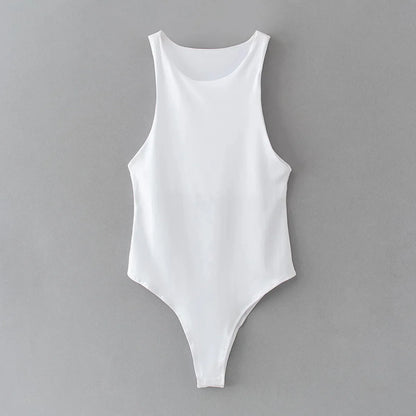 Summer Solid Sexy Bodycon Women Bodysuit Green Slim