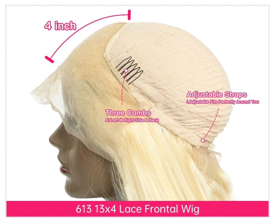 360 Lace Frontal Wig Honey Blonde Body Wave Human Hair