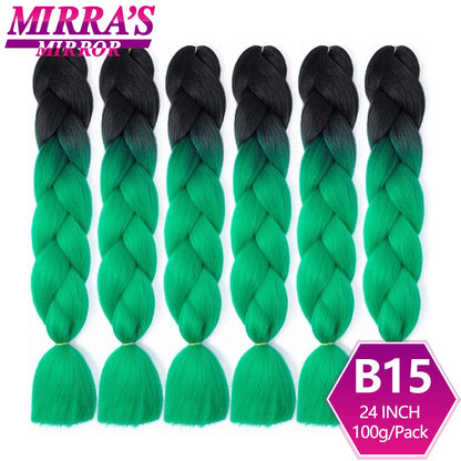 24 Inch Jumbo Braiding Hair Extensions Synthetic Ombre
