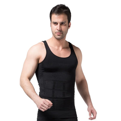Men's Slimming Vest Body Shaper Corset in Nylon Elastane