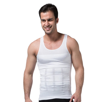 Men's Slimming Vest Body Shaper Corset in Nylon Elastane
