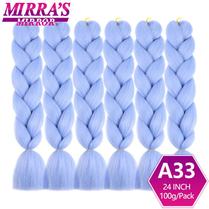 24 Inch Jumbo Braiding Hair Extensions Synthetic Ombre