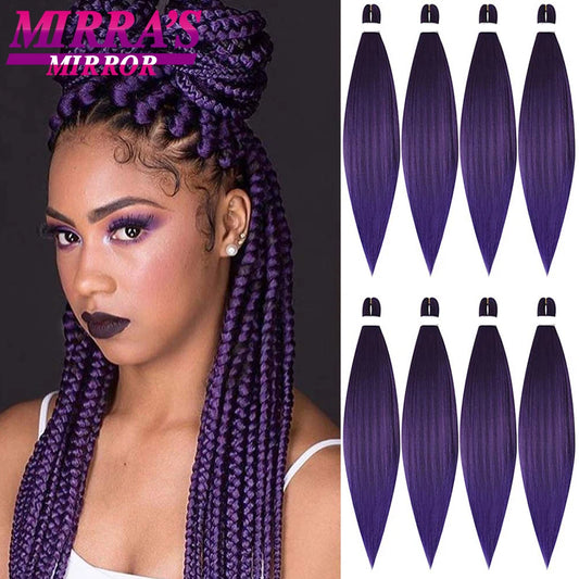 Purple Jumbo Braids 26 Inch Pre Stretched Hair Extensions