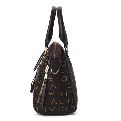 PU Leather Tassel Handbag for Women Large Capacity Tote