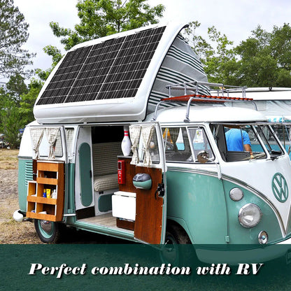 ASUNERGE 12V Flexible Monocrystalline Solar Panel 100W