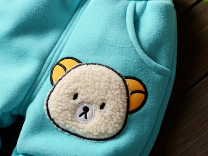 Children's Hooded Fleece Outfit Set for Toddlers