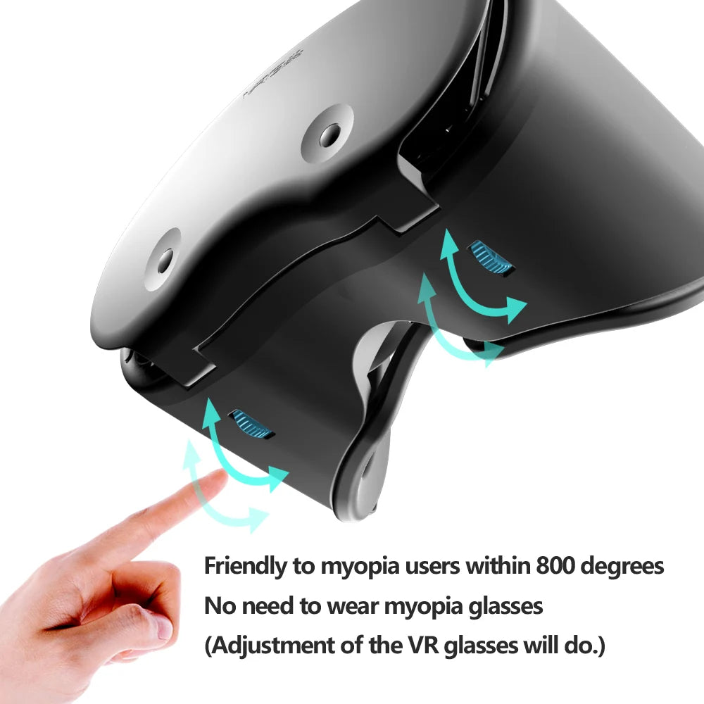 3D Virtual Reality Glasses for Smartphones with Real Lenses