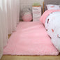 Pink Fluffy Polyester Carpet for Children's Room